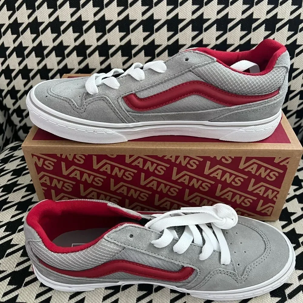 Vans Kids Sneakers Red and Gray